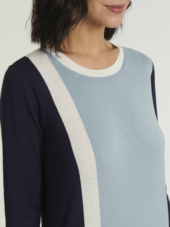 KNITTED SWEATER - Glacier / marine