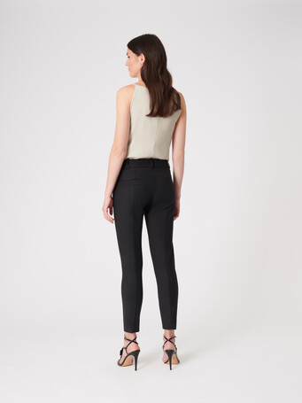 Satin-back crepe top - Coquille