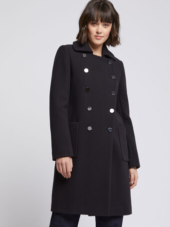Manteau en laine à double boutonnage - Marine