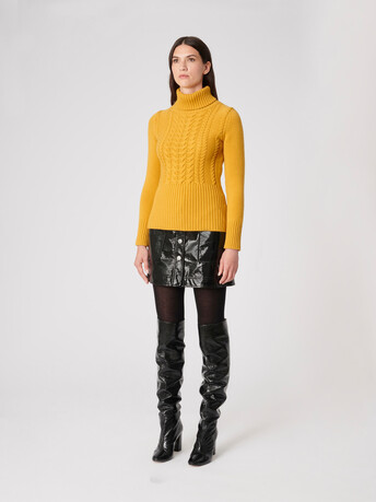 Wool and cashmere sweater - Ocre