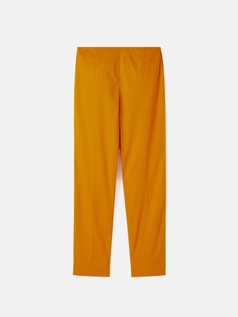 Pantalon en popeline de coton stretch - Mandarine