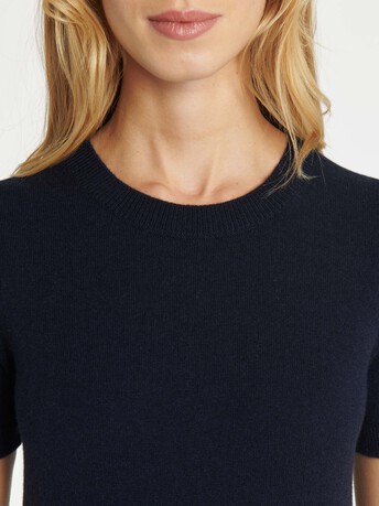 KNITTED SWEATER - Navy blue