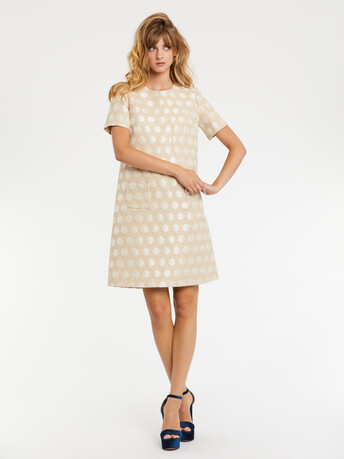 WOVEN DRESS - Nougat