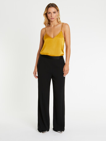 Pantalon ample en crêpe envers satin - Noir