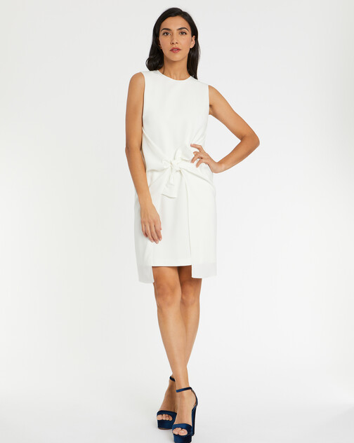 Robe nouée en crêpe envers satin