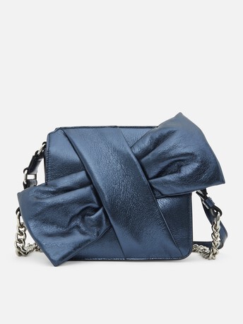 Bag in laminated leather - Blue