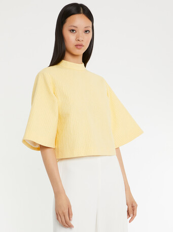 WOVEN TOP - Straw