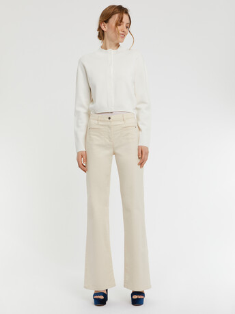 Cardigan en maille Milano - Blanc casse