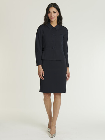 Veste en ottoman stretch - Indigo