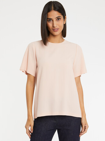 Haut en crêpe envers satin - Dragee