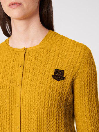 Wool and cashmere cardigan - Ocre