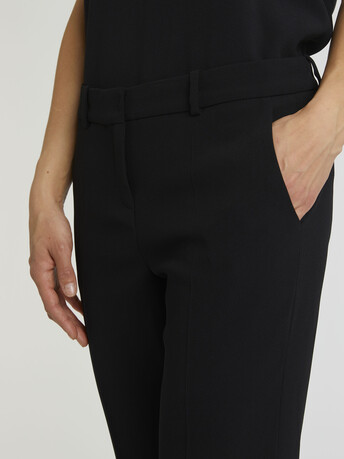 Pantalon en crêpe envers satin - Noir