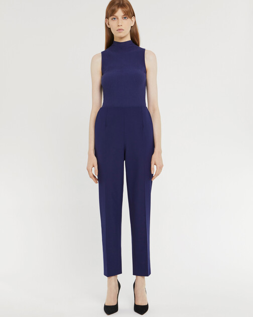 Pantalon cigarette en laine fine
