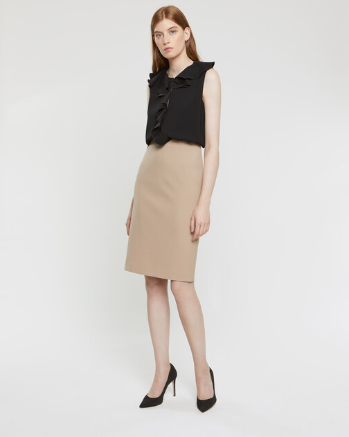 Satin-back crepe top