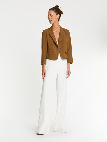 Tailored viscose jacket - Havane