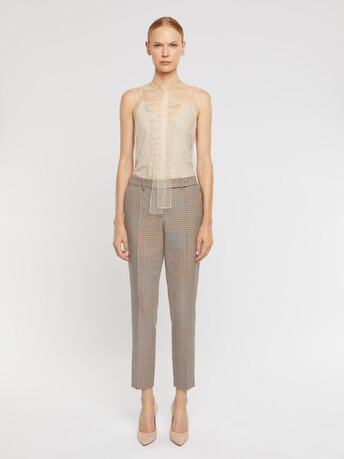 Top en tulle fin - Nude