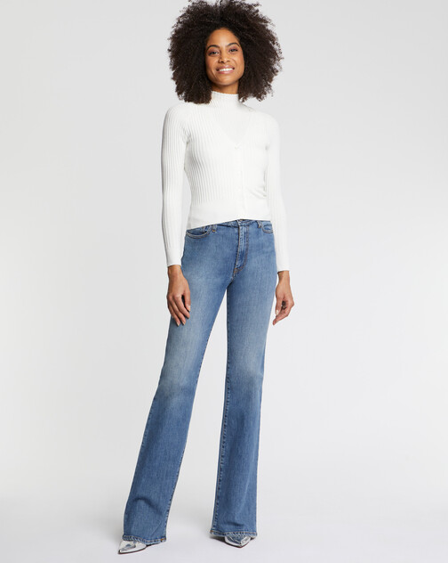 Cardigan en coton côtelé