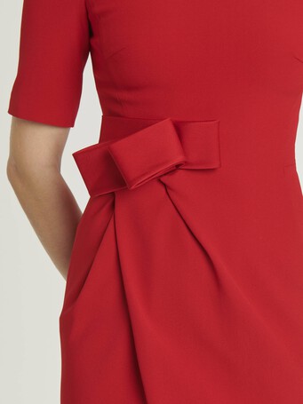 WOVEN DRESS - Rouge