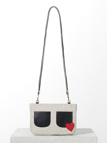 Chequered canvas bag - multicolor