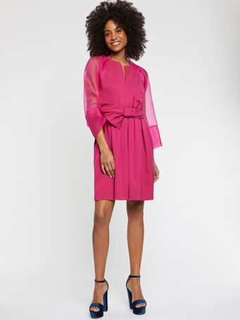 WOVEN SUIT JACKET - Fuchsia