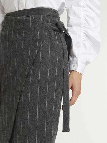 WOVEN SKIRT - Charcoal grey