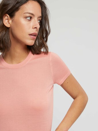 Pull en mérinos - Eau de rose