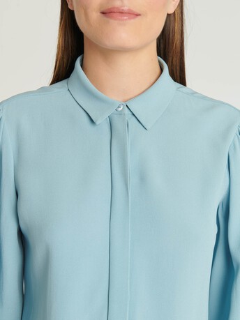 Chemise en Crêpe envers satin - Glacier