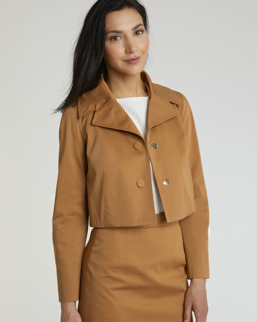 Veste courte en coton stretch