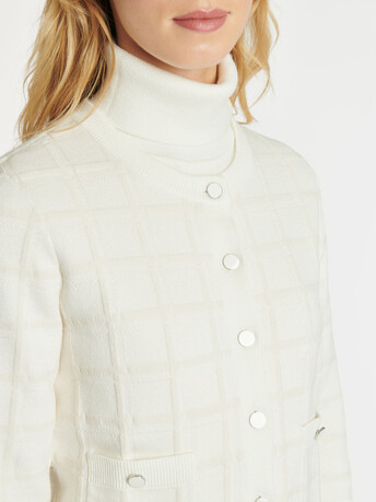 CARDIGAN - Blanc casse