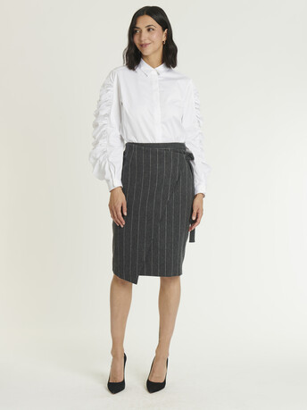 WOVEN SKIRT - Charcoal grey