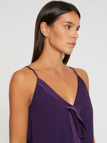 Caraco en crêpe envers satin - Violet