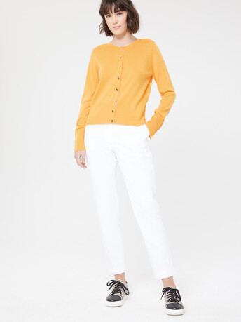 Cardigan en mérinos - Curcuma
