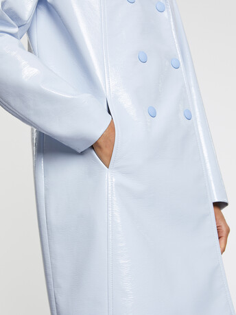 Manteau court en vinyle - Ciel