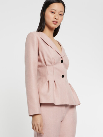Veste cintrée en flanelle - Candy pink