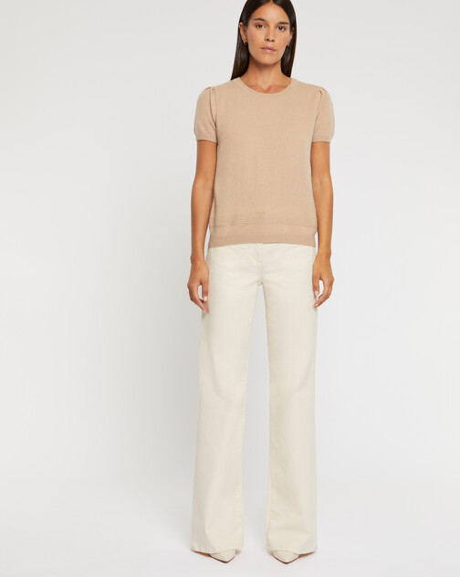 Pull manches courtes en cachemire