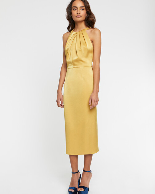 Robe mi-longue en satin