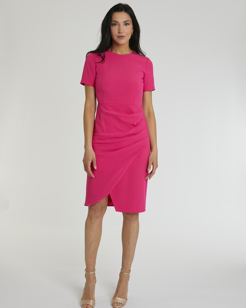 Robe en crêpe envers satin