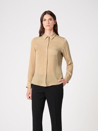 Chemise en charmeuse stretch - Champagne