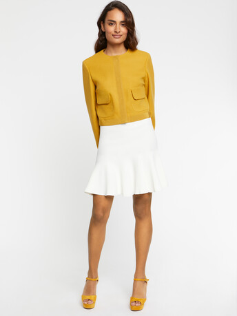 Veste courte en laine - Ocre