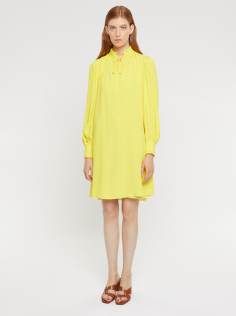 Robe fluide en crépon de soie - Soleil