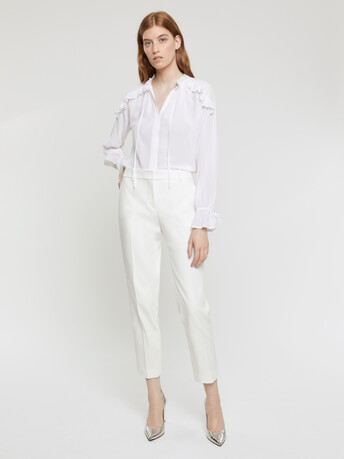 Crepe de chine blouse - Off white