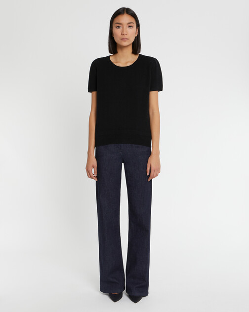 Pull manches courtes en cachemire