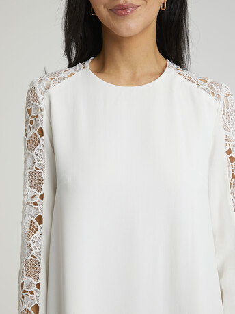 WOVEN DRESS - Off white