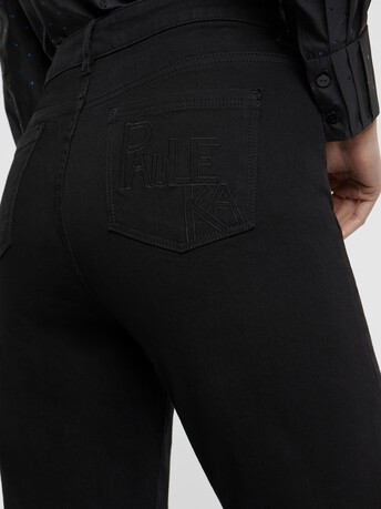 Flared stretch-cotton jeans - Noir