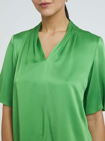 Haut en crêpe envers satin - Vert