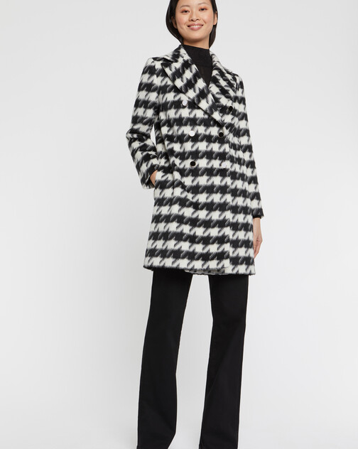 Houndstooth straight coat