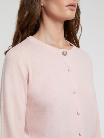 Gilet court en cachemire - Poudre