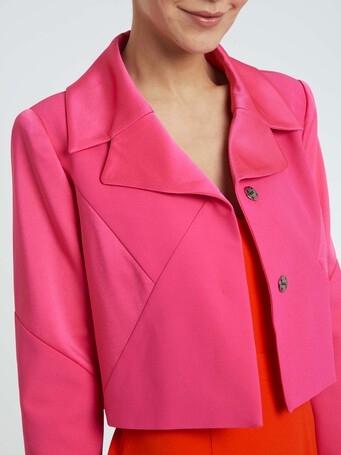 WOVEN SUIT JACKET - Rose shocking