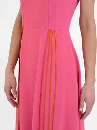 WOVEN DRESS - Pink / orange