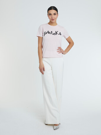 T-shirt PAULE KA en coton - Rose